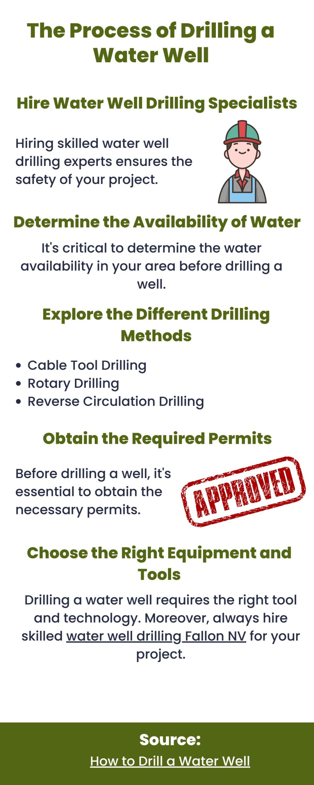 Steps For Drilling a Water Well